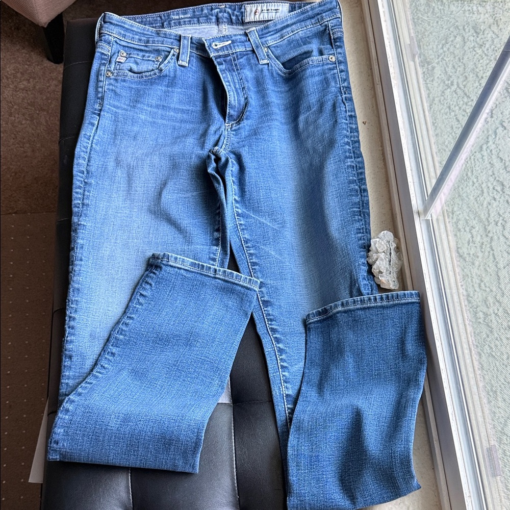 AG Adriano Goldschmied Light Blue Straight Leg Jeans